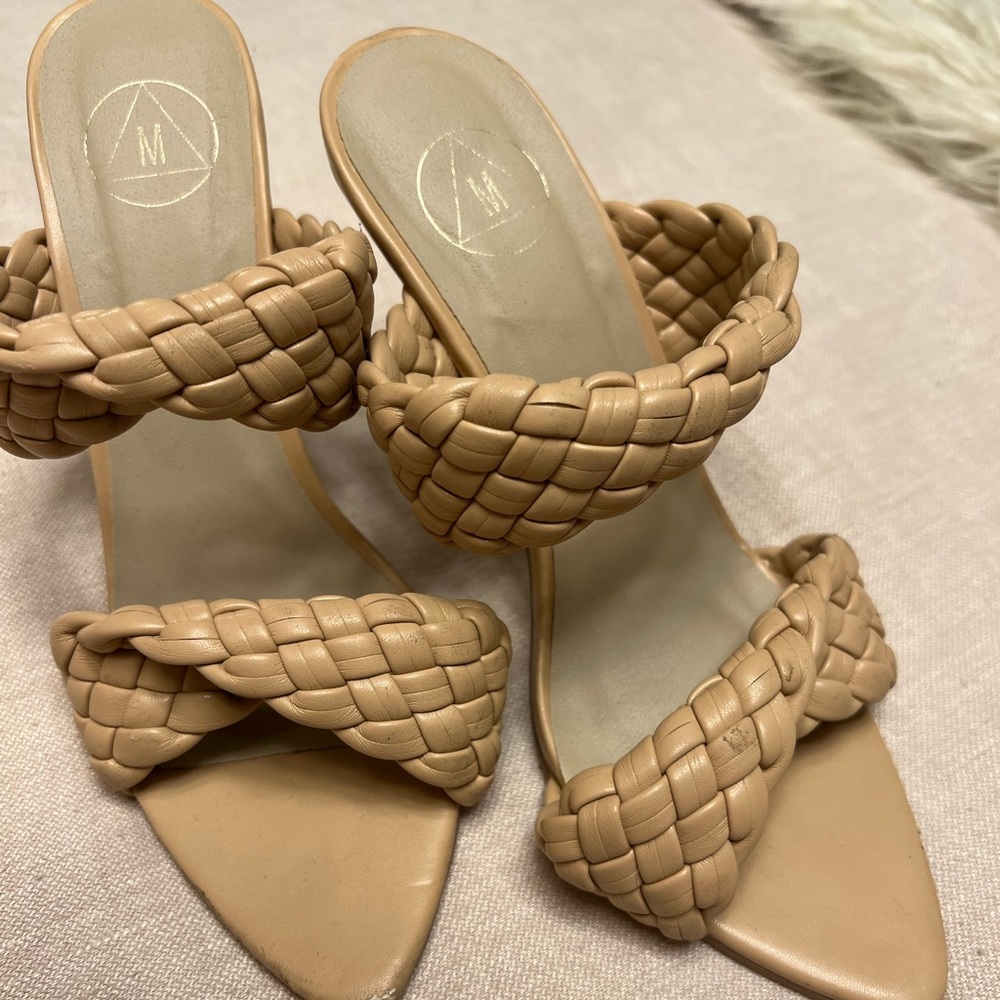 Nude Braided Heels